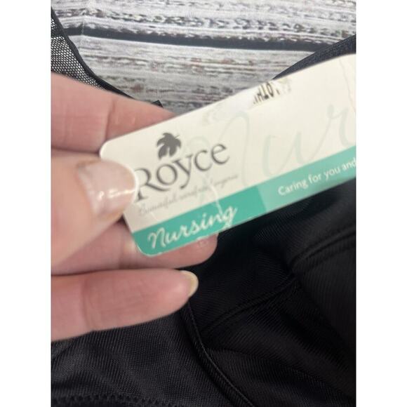 Royce Lingerie Black Maternity Nursing Bra size 28HH Wire Free Drop Cup - Picture 9 of 9